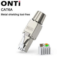 Load image into Gallery viewer, ONTi RJ45 8P8C Unshield Shielded Field Connector RJ45 Termination Plug for Cat.6/6A/7 23AWG Installation Cable