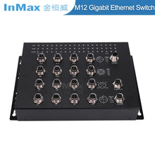 Load image into Gallery viewer, InMax Manufacturer EN50155 railway network switch 16 port full Gigabit managed M12 Railway Ethernet Switch 58G switching capacity