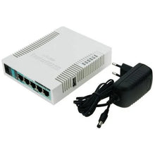 Load image into Gallery viewer, Mikrotik network router RB951G-2HnD 2.4Ghz AP, 5xGigabit Ethernet, USB, 600MHz CPU, 128MB RAM Wireless SOHO Gigabit Access Point