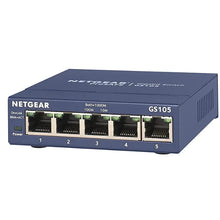 Load image into Gallery viewer, Netgear GS105 Gigabit Switch 5-Port 10/100/1000 Gigabit Ethernet Bandwidth 10 Gbps Unmanaged Desktop Switch For Home office