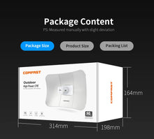 Load image into Gallery viewer, COMFAST Outdoor Access Point 900Mbps Long Range CPE 5GHz Wireless Bridge 23dBi Transmission 11-25km Repeater Signal Extender