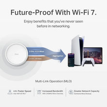 Load image into Gallery viewer, Deco BE25 Dual-Band BE5000 WiFi 7 Mesh Wi-Fi System | 4-Stream 5 Gbps, 240 Mhz Covers Up To 6,600 Sq.Ft 2X 2.5G Ports Wired