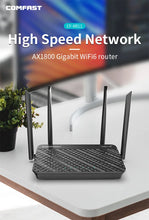 Load image into Gallery viewer, Comfast XR11 WiFi 6 Router Gigabit 2.4G 5.0GHz Dual-Band 1800Mbps Amplifier Mesh WiFi 4 High Gain Omnidirectional Antenna