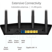 Load image into Gallery viewer, Asus Wifi 6 Router Rt-Ax57 Dual Band Wifi Router Game And Streaming Compatible With Aimesh Including Lifelong Internet Security
