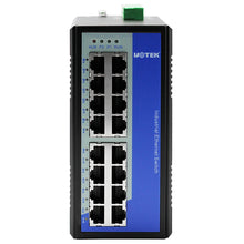 Load image into Gallery viewer, UOTEK 16 Ports 10/100/1000M RJ45 2 Layer Unmanaged Industrial Ethernet Switch DIN-Rail UT-60020G-16GT-BNF