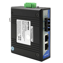Load image into Gallery viewer, UOTEK 10/100M 2 Ethernet Ports 1 Optic Fiber Port Switch Industrial Grade HIgh Quality Fiber Optic Transceiver IP40 DC12/24/48V UT-2602