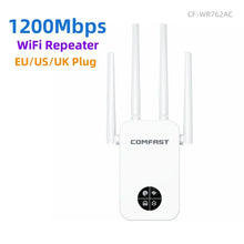 Load image into Gallery viewer, COMFAST 1200Mbps Wireless WiFi Repeater WiFi Extender Dual Band 2.4G 5G Network Amplifier Long Range Signal Booster Router Home