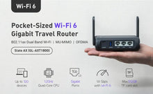 Load image into Gallery viewer, GL.iNet GL-AXT1800 (Slate AX) WiFi 6 Gigabit Travel Router, Client&Server, OpenWrt, Adguard Home, Parental Control
