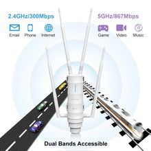 Load image into Gallery viewer, Wavlink 4G LTE AC1200 High Power Outdoor Wi-Fi Router With SIM Card Slot 5G 2.4G1000Mbps Ethernet WAN/LAN Port Long Range Router