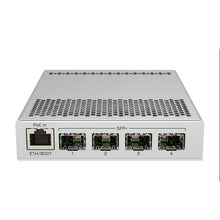 Load image into Gallery viewer, MikroTik CRS305-1G-4S+IN Gigabit Network Management Switch - Metal Casing - Redundant Power Supply - 10Gbps SFP+ Ports - RouterOS/SwOS