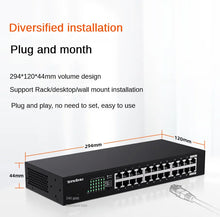 Load image into Gallery viewer, Tenda TEG1024D Full Gigabit 24-port RJ45 Network Switch 1000M Monitoring Security Switching Splitter Ethernet Hub Office Lan