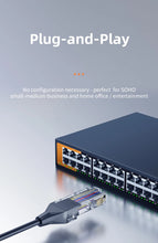 Load image into Gallery viewer, KeepLiNK 24-Port Gigabit Ethernet Switch Unmanaged Plug and Play 24x 10/100/1000Mbps Gigabit RJ45 Ports KP-9000-24G-AC