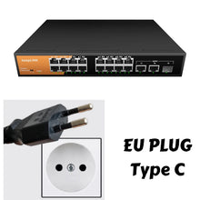 Load image into Gallery viewer, keepLink 19-Port Ethernet Switch with 19-PoE 10/100M and 2-100/1000M Gigabit and 1-SFP for Uplink Unmanaged Switch
