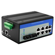Load image into Gallery viewer, UOTEK 10 Ports 100/1000 M Managed Industrial Ethernet Switch IEEE 802.1Q VLAN 8+2G Gigabit DIN-rail Switch UT-62208F-8T-2GSC-MNF