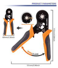Load image into Gallery viewer, Crimping Pliers Set Toolkit Ferrule Pin Terminal Connectors Mini Adjustable Ratchet Electricians Hexagonal Toolbox Kit YE 10-6