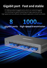 Load image into Gallery viewer, Comfast CF-SG83 Gigabit Mini Switch Ethernet 8 Port 1000Mbps Fast RJ45 Network Hub Desktop Network Switch Plug&Play Internet Splitter
