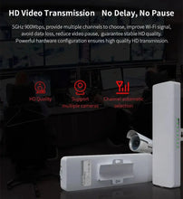 Load image into Gallery viewer, 3-5km 5.8G Outdoor CPE 900Mbps Long Range Extender High Power Signal Amplifier Waterproof Wireless Bridge