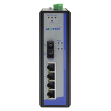 Load image into Gallery viewer, UOTEK Industrial 1000M 4 Ports Unmanaged Ethernet POE Switch Gigabit Optical Fiber SEP SC Interface DIN-Rail UT-6405G-POE