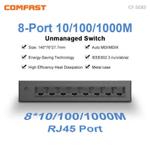 Load image into Gallery viewer, Comfast CF-SG83 Gigabit Mini Switch Ethernet 8 Port 1000Mbps Fast RJ45 Network Hub Desktop Network Switch Plug&Play Internet Splitter
