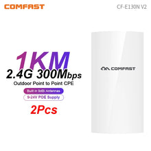Load image into Gallery viewer, COMFAST CF-E130NV2 300Mbps 2.4GHz Outdoor CPE Wifi Router WiFi Access Point Wireless Bridge Range Wifi Extender Wifi Repeater For IP Camera