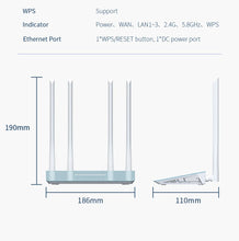 Load image into Gallery viewer, COMFAST AC1200 Home Wifi Router 11AC Dual Band Gigabit 2.4G 5.8GHz Wireless Router 1200Mbps with 4*5dbi Antennas MIMO CF-WR616ACV2