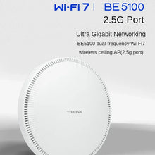 Load image into Gallery viewer, TP-Link WiFi7 BE5100 Ceiling Access Point Range Wireless AP 2.4G 600Mbps + 5G 2167Mbps Router Signal Booster POE Repeater Hotspot