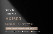 Load image into Gallery viewer, Tenda W13 dual-band Gigabit WiFi 6 panel AP, supports 80MHZ bandwidth, wireless speed up to 1500mbps 802.11a Wi-Fi
