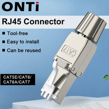 Load image into Gallery viewer, ONTi RJ45 8P8C Unshield Shielded Field Connector RJ45 Termination Plug for Cat.6/6A/7 23AWG Installation Cable