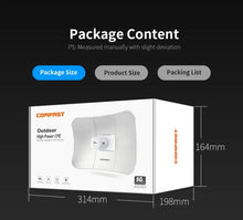 Load image into Gallery viewer, COMFAST CF-E319A 900Mbps 5.8GHz CCTV Connect POE Power Outdoor Wireless Router Antenna AP WiFi CPE Bridge Long Distance Data Transmission