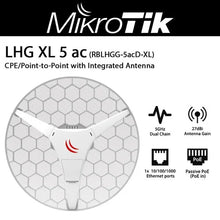 Load image into Gallery viewer, MikroTik LHG XL 5 AC RBLHGG-5acD-XL Long Range CPE/Point-to-Point Dual Chain 5GHz Integrated 27dBi Grid Antenna Wireless Bridge
