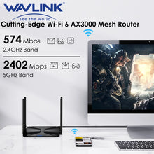 Load image into Gallery viewer, Wavlink Wi-Fi 6 AX3000 Dual Band Mesh Wireless Router External Signal Network Amplifier Antenna Repeater Support 160MHz & IPv6