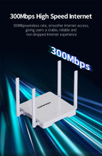 Load image into Gallery viewer, Comfast 300Mbps 2.4G Home Use WiFi Router with 4*5dBi High Gain Antennas Wider Coverage Router for Apartments Dormitory