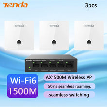 Load image into Gallery viewer, Tenda W13 dual-band Gigabit WiFi 6 panel AP, supports 80MHZ bandwidth, wireless speed up to 1500mbps 802.11a Wi-Fi