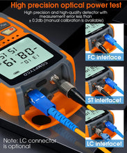 Load image into Gallery viewer, COMPTYCO AUA-M50 Mini OPM 4 in 1 Multifunction Optical Power Meter Visual Fault Locator Network Cable Test optical fiber tester