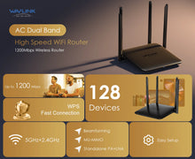 Load image into Gallery viewer, WAVLINK AC1200 Wireless Dual Band Router 2.4GHz 5GHz Full Gigabit WiFi Router For Home&Gaming 10/100/1000Mbps WAN/LAN Port IPV6