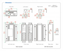 Load image into Gallery viewer, UOTEK Industrial 100M 2 Layers 8 Ports RJ45 Network Managed POE Ethernet Switch 2 Gigabit Optical Fiber SC DIN-Rail UT-6428M