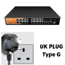 Load image into Gallery viewer, keepLink 19-Port Ethernet Switch with 19-PoE 10/100M and 2-100/1000M Gigabit and 1-SFP for Uplink Unmanaged Switch