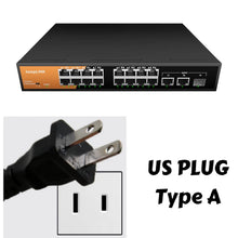 Load image into Gallery viewer, keepLink 19-Port Ethernet Switch with 19-PoE 10/100M and 2-100/1000M Gigabit and 1-SFP for Uplink Unmanaged Switch