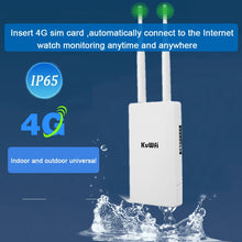 Load image into Gallery viewer, KuWFi Waterproof Outdoor 300Mbps WiFi Router CAT4 4G LTE Routers 3G/4G SIM Card Router Modem for IP Camera/Outside WiFi Coverage