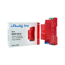 Load image into Gallery viewer, Shelly Pro 1PM Wi-Fi Relay One Phase, 1 Channel, 16A, Din Rail, Equipped with an integrated power meter, LAN, Wi-Fi, and Bluetooth connectivity