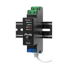 Load image into Gallery viewer, Shelly Pro 2PM Wi-Fi Relay One Phase, 2 Channel, 25A, Din Rail, equipped with 2 integrated precise power meters, LAN, Wi-Fi and Bluetooth connectivity