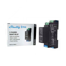 Load image into Gallery viewer, Shelly Pro 2PM Wi-Fi Relay One Phase, 2 Channel, 25A, Din Rail, equipped with 2 integrated precise power meters, LAN, Wi-Fi and Bluetooth connectivity