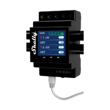 Load image into Gallery viewer, Shelly Pro 4PM WiFi Relay One Phase, 4 Channel, Din Rail, supports up to 16A per channel with total device capacity of 40A, with LAN, Wi-Fi, Bluetooth