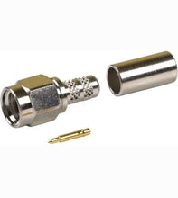 Load image into Gallery viewer, SMA (Male) Connector for ARF195 Cable, For ARF195 Cable, Less than 0.2dB Loss, SMA Male Crimp Connector, Cabling & Cabinets, Coax Cable & Connectors