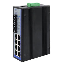 Load image into Gallery viewer, UOTEK Industrial 100M 2 Layers 8 Ports RJ45 Network Managed POE Ethernet Switch 2 Gigabit Optical Fiber SC DIN-Rail UT-6428M