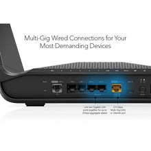 Load image into Gallery viewer, NETGEAR RAXE300 AXE7800 Nighthawk 8-Stream Tri-Band WiFi 6E Router 7.8Gbps Speed 2,500 Sq.Ft Armor & Smart Parental Controls