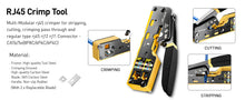 Load image into Gallery viewer, ZoeRax Network Tool Kit, RJ45 Crimp Tool kit Pass Through Crimper RJ45 Crimping Tool, Cable Tester, Punch Down Tool, Stripper