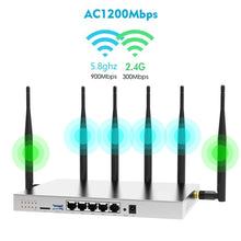 Load image into Gallery viewer, WG3526 4G Router SIM Card Wireless Wifi 1000mbps 4g Modem Gigabit LAN Dual Band 2.4Ghz 5Ghz USB3.0 6 Antennas for 64 Devices