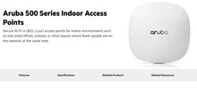 Load image into Gallery viewer, ARUBA Networks APIN0505 AP-505 / IAP-505(RW) Indoor Access Point AP Wi-Fi 6 802.11ax OFDMA 1.5 Gbps, 256 clients per radio