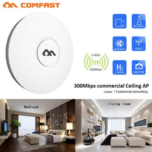 Load image into Gallery viewer, COMFAST CF-E320V2 300M WiFi Ceiling Wireless AP 802.11b/g/n QCA9533 Enterprise Wifi System 48V PoE OPEN DDWRT